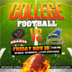 College Football Square Web Flyer Template - GraphicRiver Item for Sale