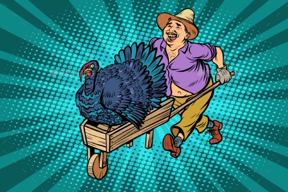 Turkey Thanksgiving Day Holiday Farmer