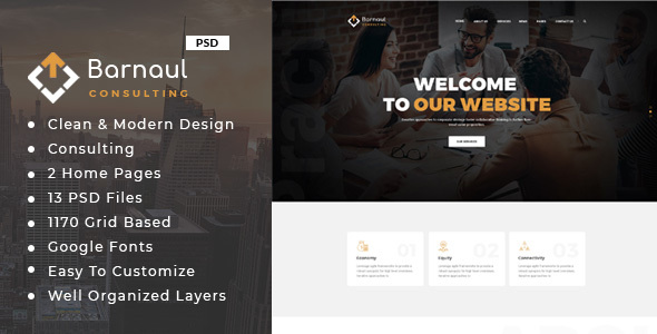 Barnaul : Consulting Business PSD Template – 0 Sold!