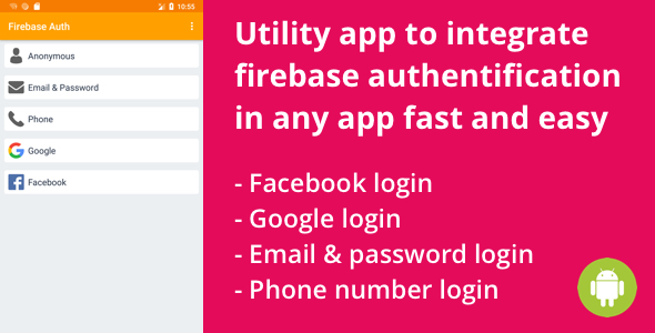 Firebase - Login and Register with Email, Facebook and Google Android