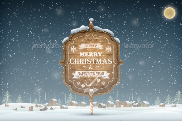 Christmas and New Year Typography Greetings