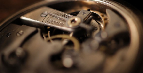 Pocket Watch Mechanism Close Up
