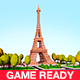 Cartoon Low Poly Eiffel Tower Landmark - 3DOcean Item for Sale