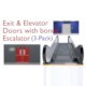 Exit & Elevator doors with bonus Escalator (3-Pack) - VideoHive Item for Sale