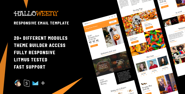 Halloweeny  – Responsive HTML Email + StampReady, MailChimp & CampaignMonitor compatible files