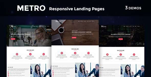 Metro - Multipurpose Responsive HTML Landing Pages