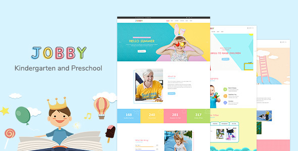 Jobby - Day Care and Kindergarten PSD Template