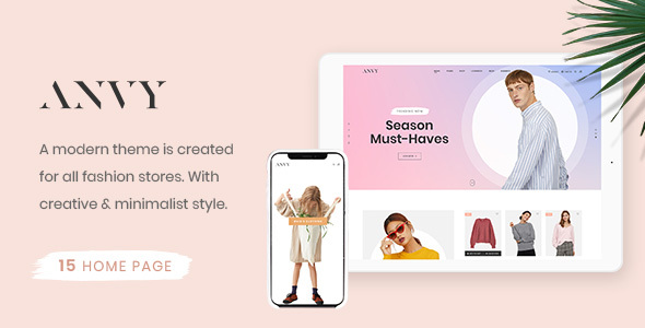 Anvy - Clean, Minimal Shop PSD Template