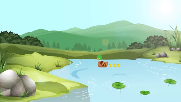 Ducks Swimming In The Lake alt