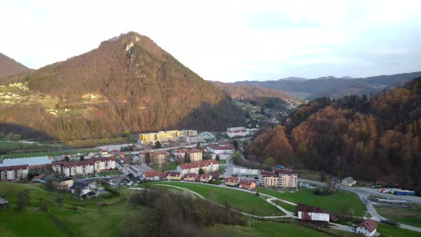 Thermal Spa Resort Town Laško in Slovenia, Aerial Dolly