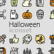 Halloween Colored Outline Icons - GraphicRiver Item for Sale