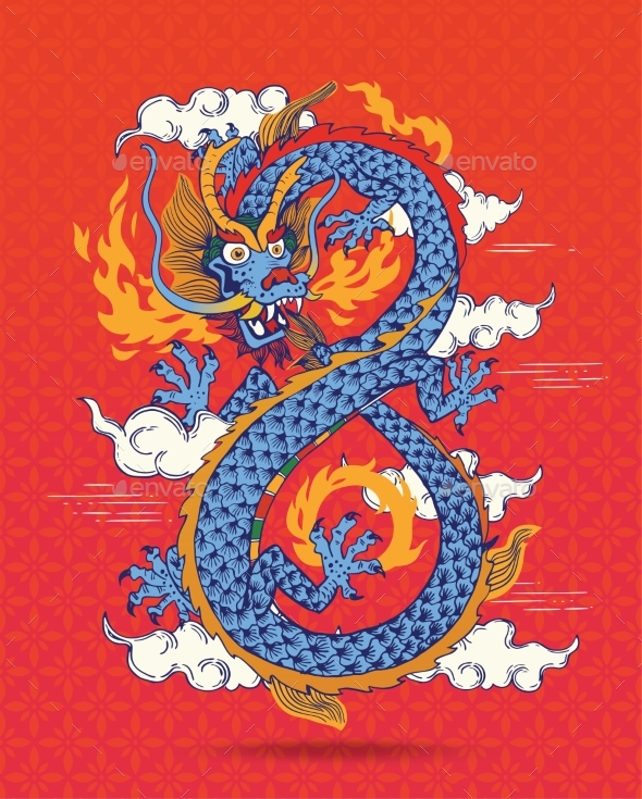 Colorful Traditional Chinese Dragon