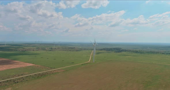 Wind Generators at Electric Farm on Texas