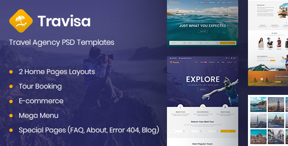 Travisa - Travel & Tours PSD Template