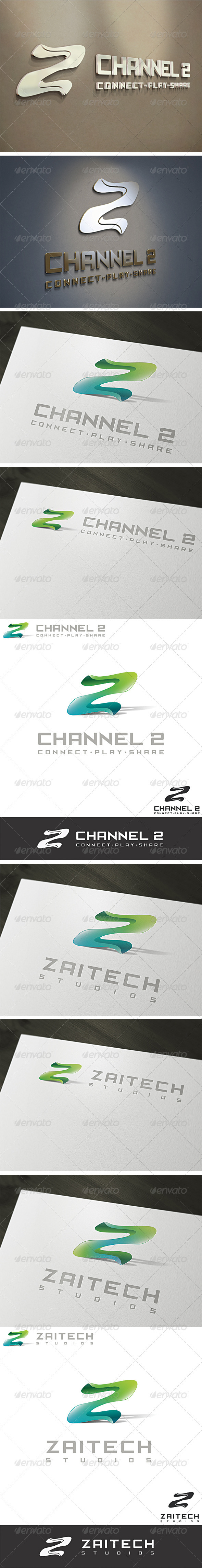 3D Z & 2 Logo Template