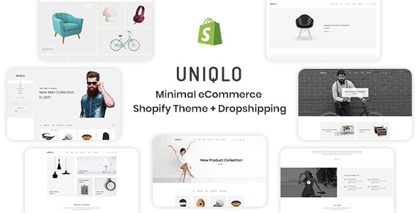 Uniqlo - Minimalna motywacja eCommerce Shopify