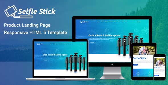 Selfie Stick - Product Landing Page Responsive Template