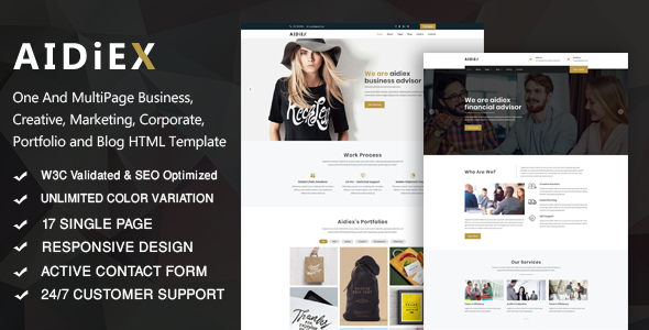 Aidiex – Business And Corporate Responsive Website