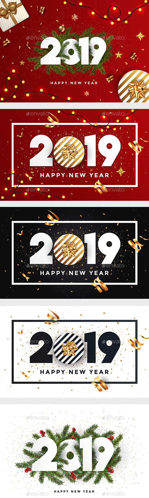 Happy New Year 2019 Headers