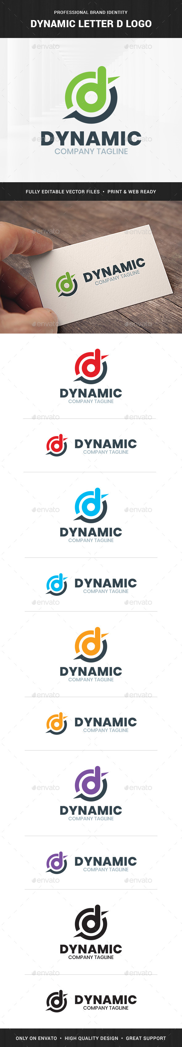 Dynamic - Letter D Logo Template