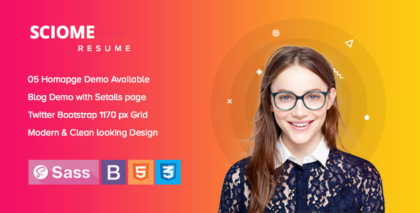 Sciome - Creative Resume & Portfolio HTML5 Template | Bootstrap v5.0
