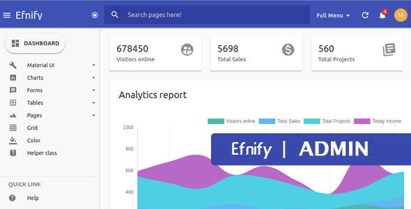Efnify - Material Design Admin Template