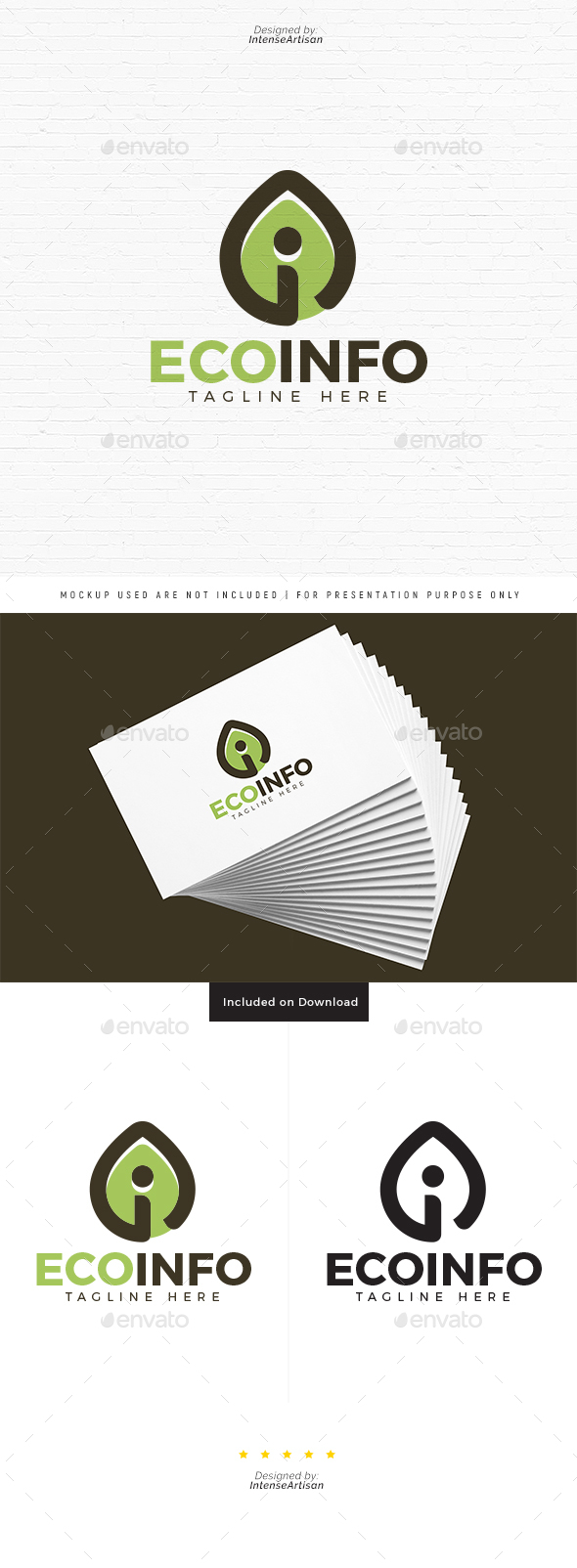 Eco Info I Letter Logo