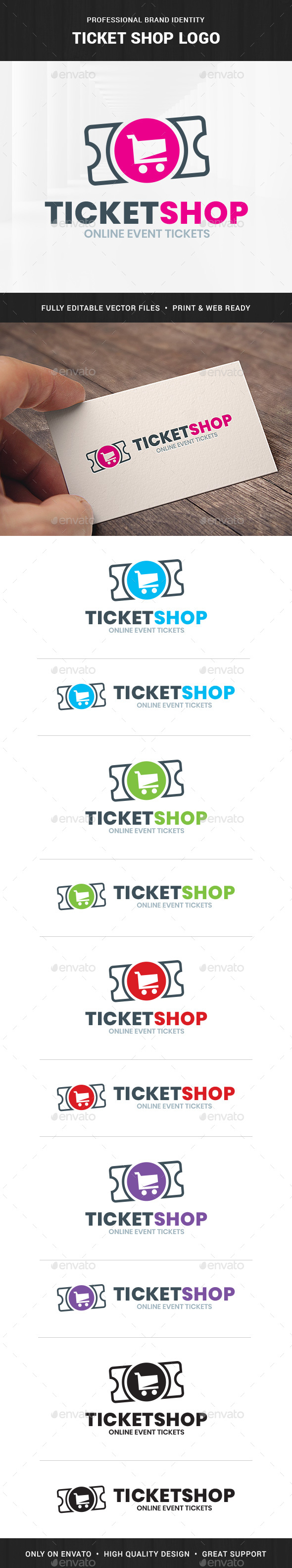 Ticket Shop Logo Template