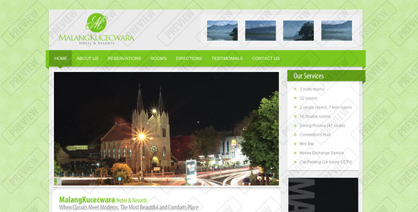 Malang Kucecwara, Hotel and Resort Template