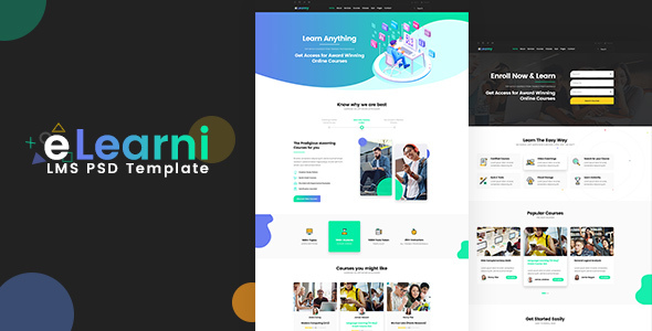 eLearni | LMS PSD Template