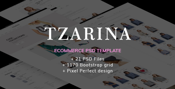 Tzarina - Responsive eCommerce PSD Template