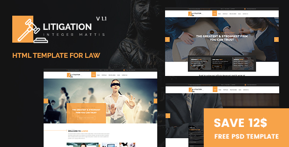 Litigation - Lawyers and Law Firm HTML Template