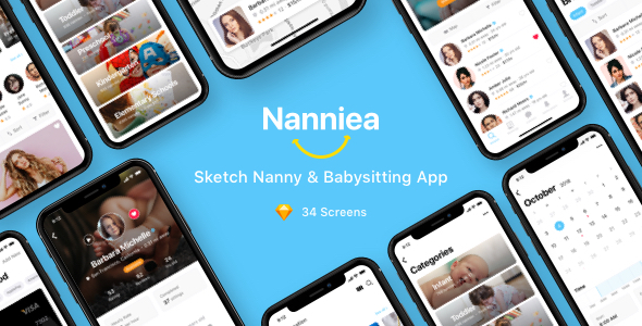 Nanniea - Sketch Nanny &amp; Babysitting App