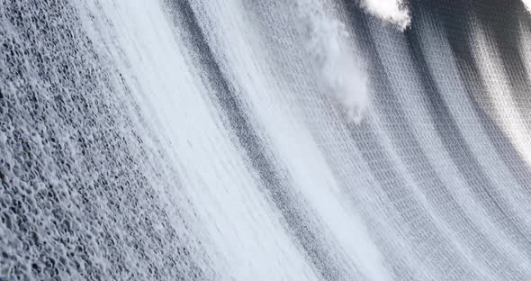 Waterfall Cascade in Slow Motion and Alternative Energy Closeup