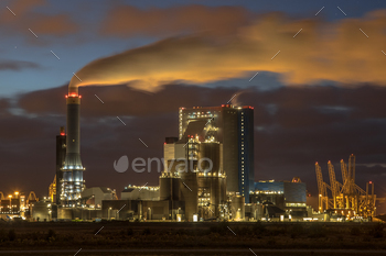 inated smoke in Europoort, Maasvlakte Rotterdam