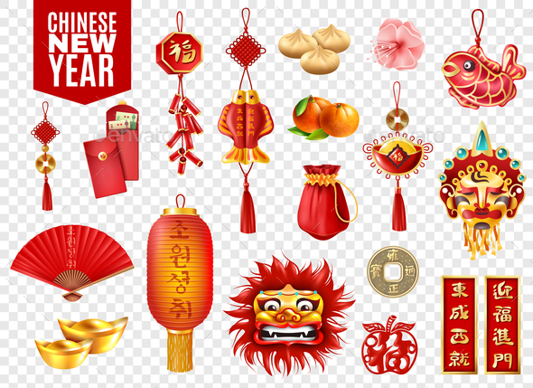 Chinese New Year Transparent Set