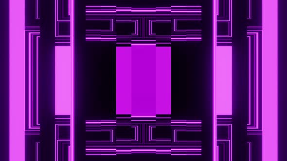 Purple Neon Lighting Lines Vj Loop Background 4K