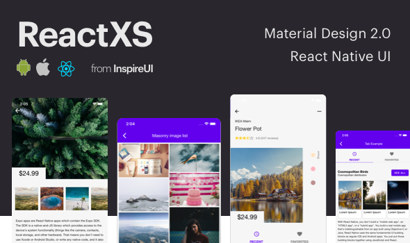 ReactXS - UIKit for Material Design 2.0 by React Native