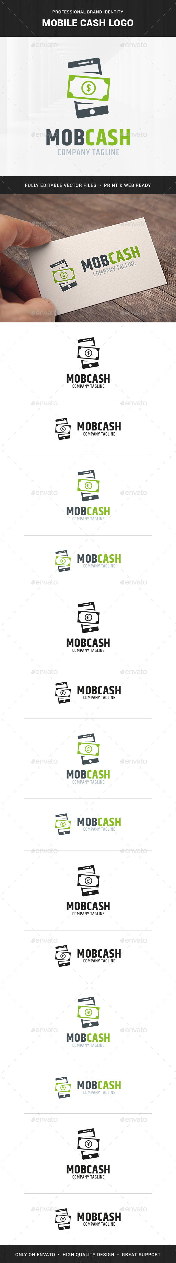 Mobile Cash Logo Template