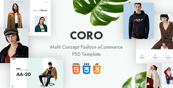 Coro – Multi Concept Fashion eCommerce PSD Template