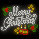 Merry Christmas led typo decoration - 3DOcean Item for Sale