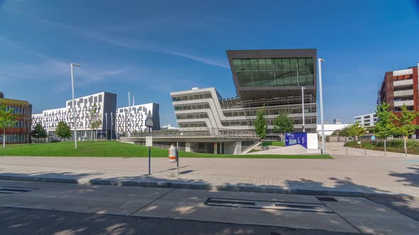 Modern Buildings with Library and Learning Center Of Vienna University of Economics and Business