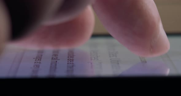 Hands Using Smartphone Close Up at Night.