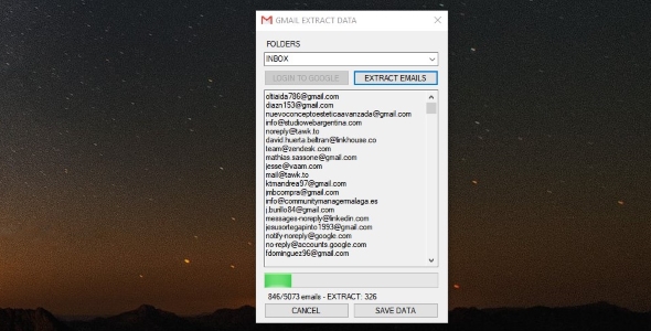 Extractor adresów Gmail