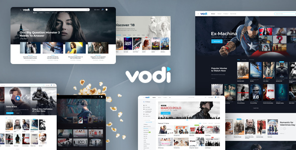 Vodi - Video Streaming and Magazine PSD Template