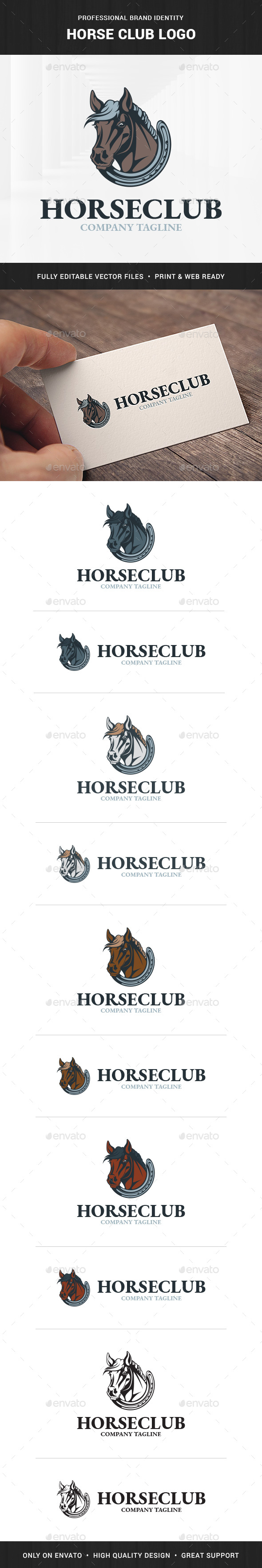 Horse Club Logo Template