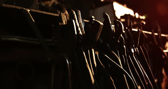 Blacksmith tools at workshop