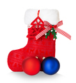 Red Santa's boot isolated on white background. - PhotoDune Item for Sale