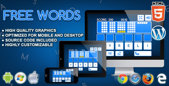 Darmowe słowa - gra słowna HTML5