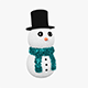 Knitted Snowman Christmas Decoration - 3DOcean Item for Sale